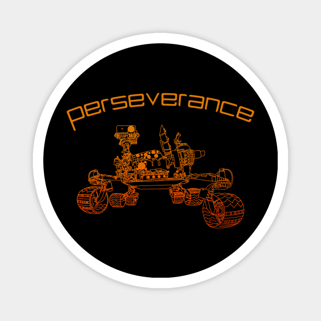 Perseverance Mars Rover Nasa Schematic Design Magnet by The Shirt Genie